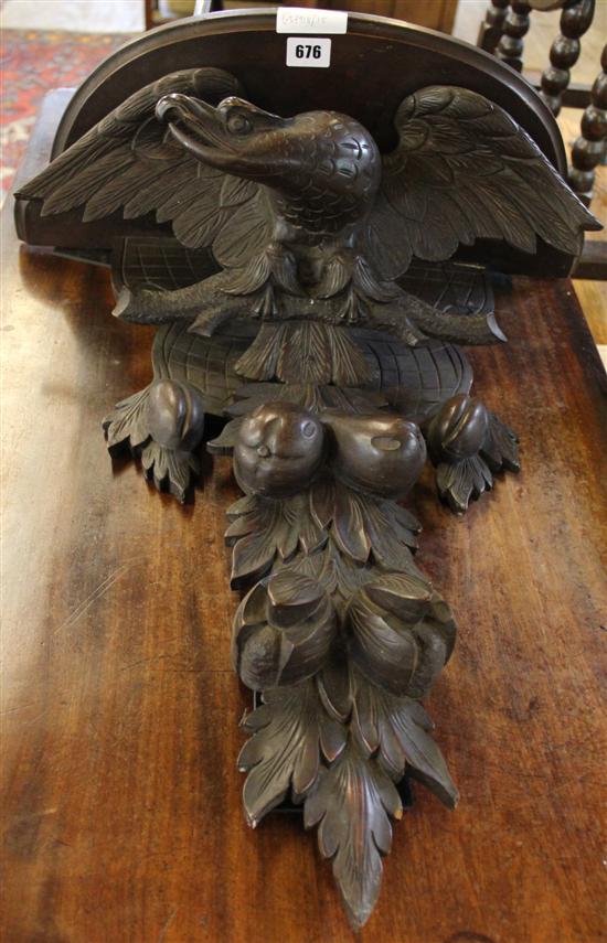 Carved wall bracket - Eagle design